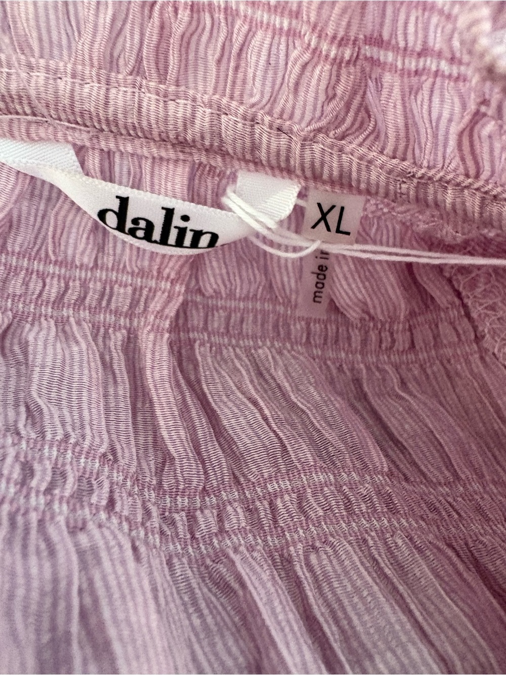 Dalin Light Pink Smocked Top - Picture 3 of 4